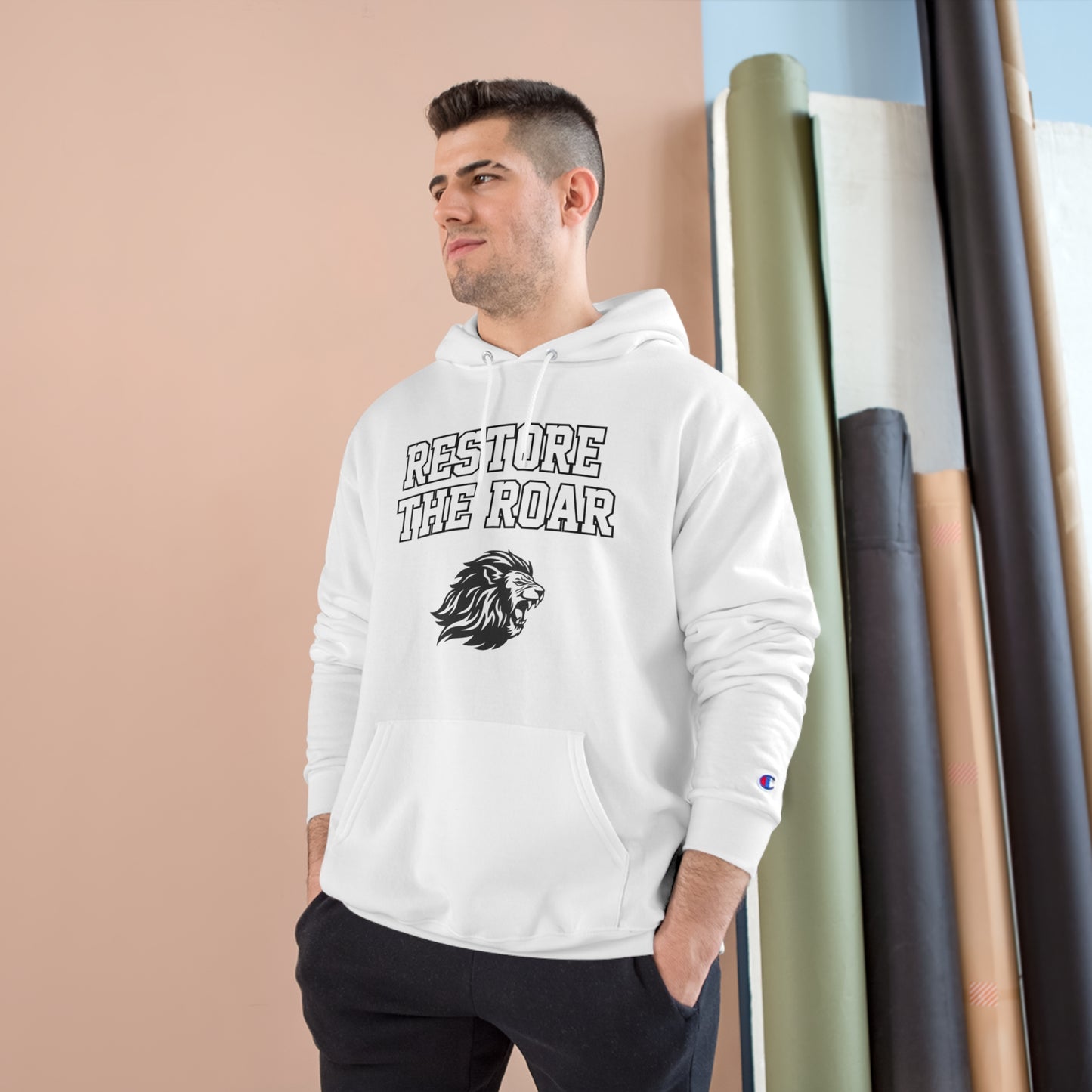 Restore the Roar (Block Font) Champion Hoodie