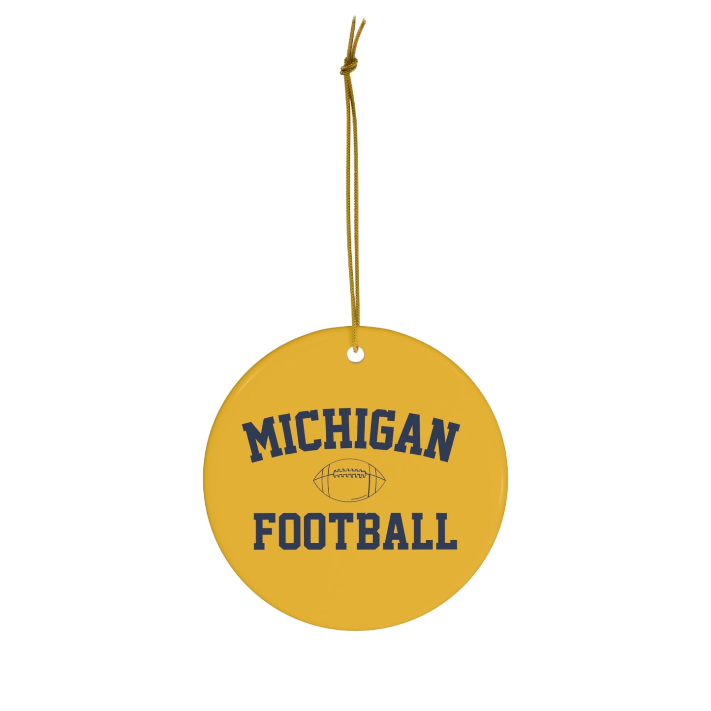 Michigan Football Ceramic Ornament