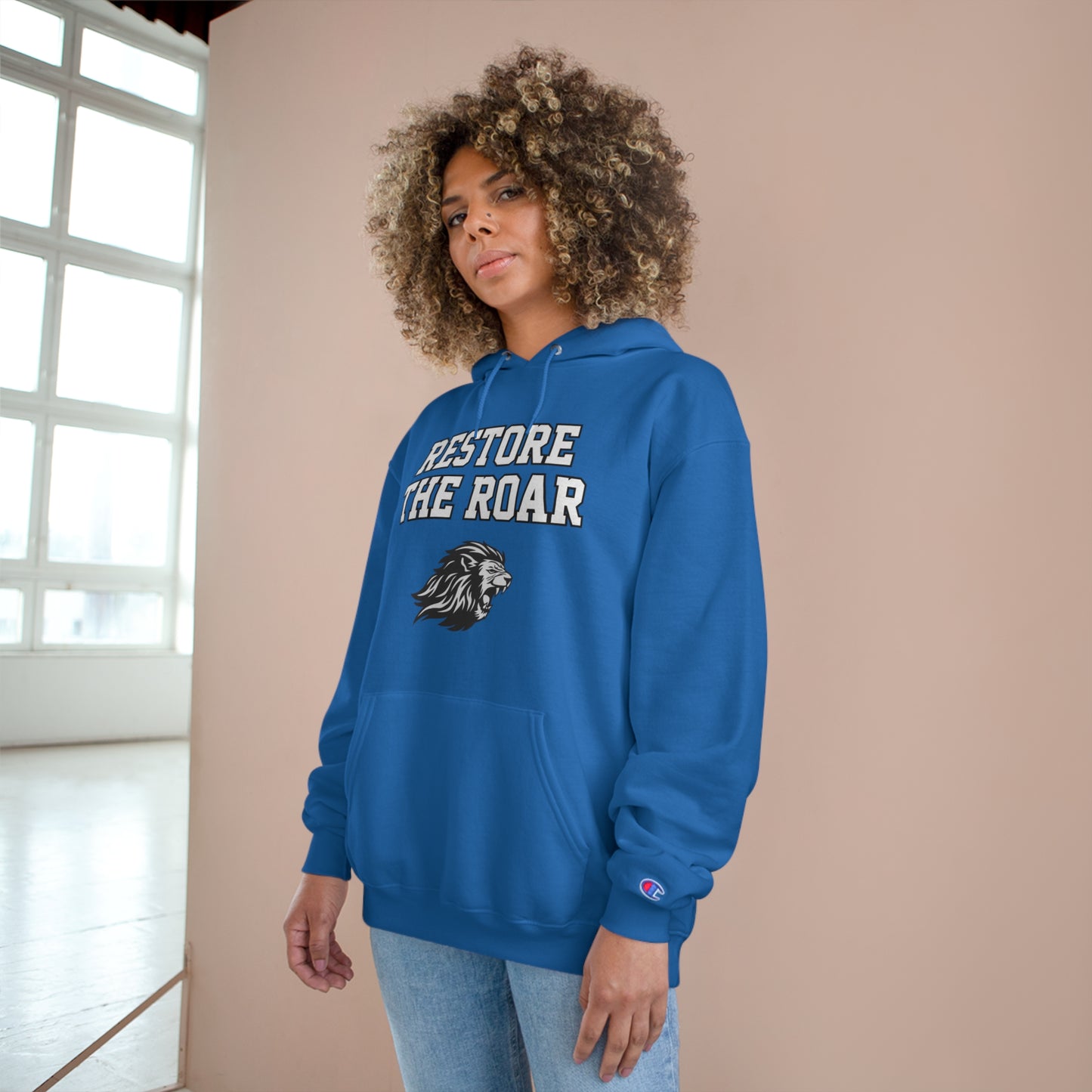 Restore the Roar (Block Font) Champion Hoodie