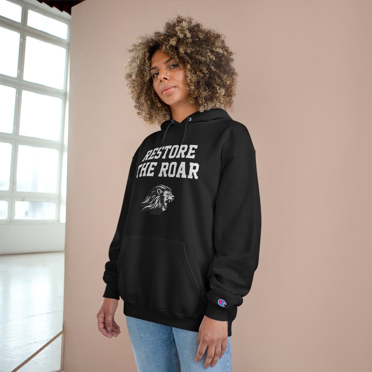 Restore the Roar (Block Font) Champion Hoodie