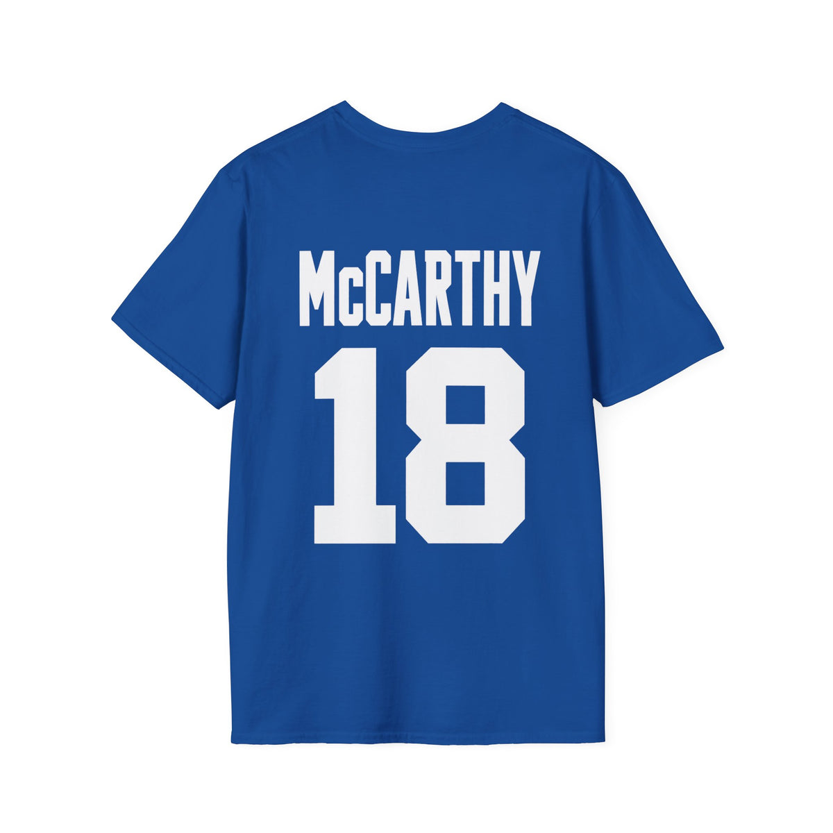 J.J. McCarthy #18 New York Giants Jersey-Style T-Shirt
