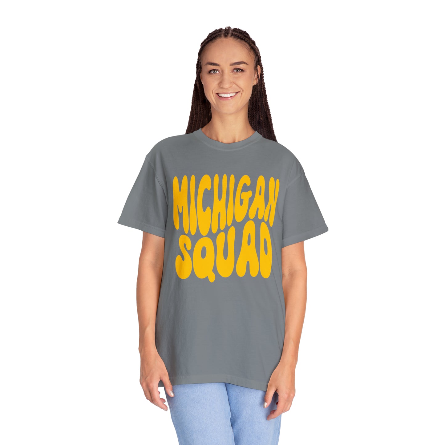 Michigan Squad Maize Unisex Garment-Dyed T-shirt