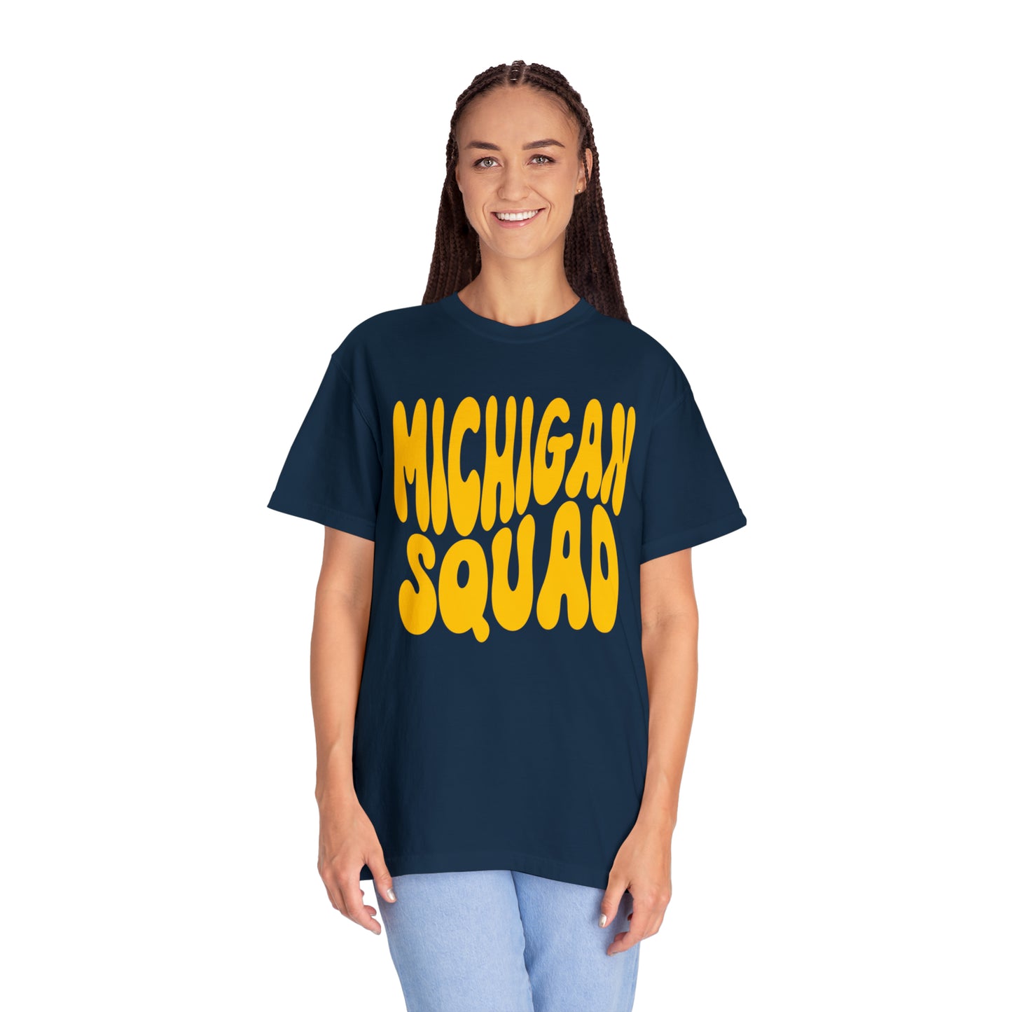 Michigan Squad Maize Unisex Garment-Dyed T-shirt