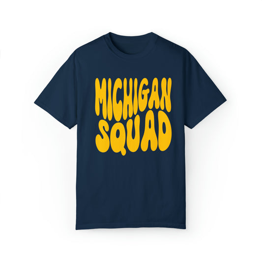 Michigan Squad Maize Unisex Garment-Dyed T-shirt