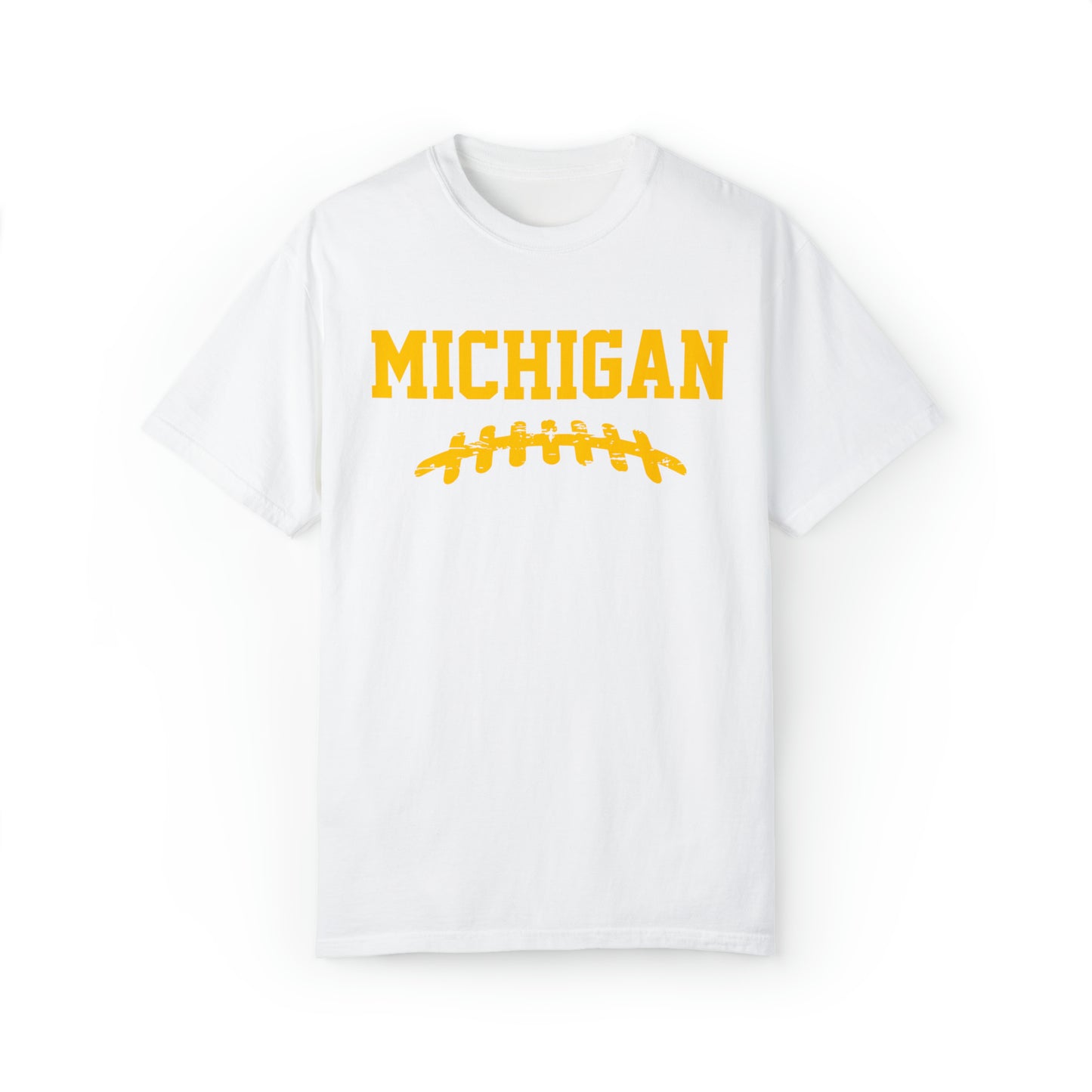 Michigan Laces Unisex Garment-Dyed T-shirt