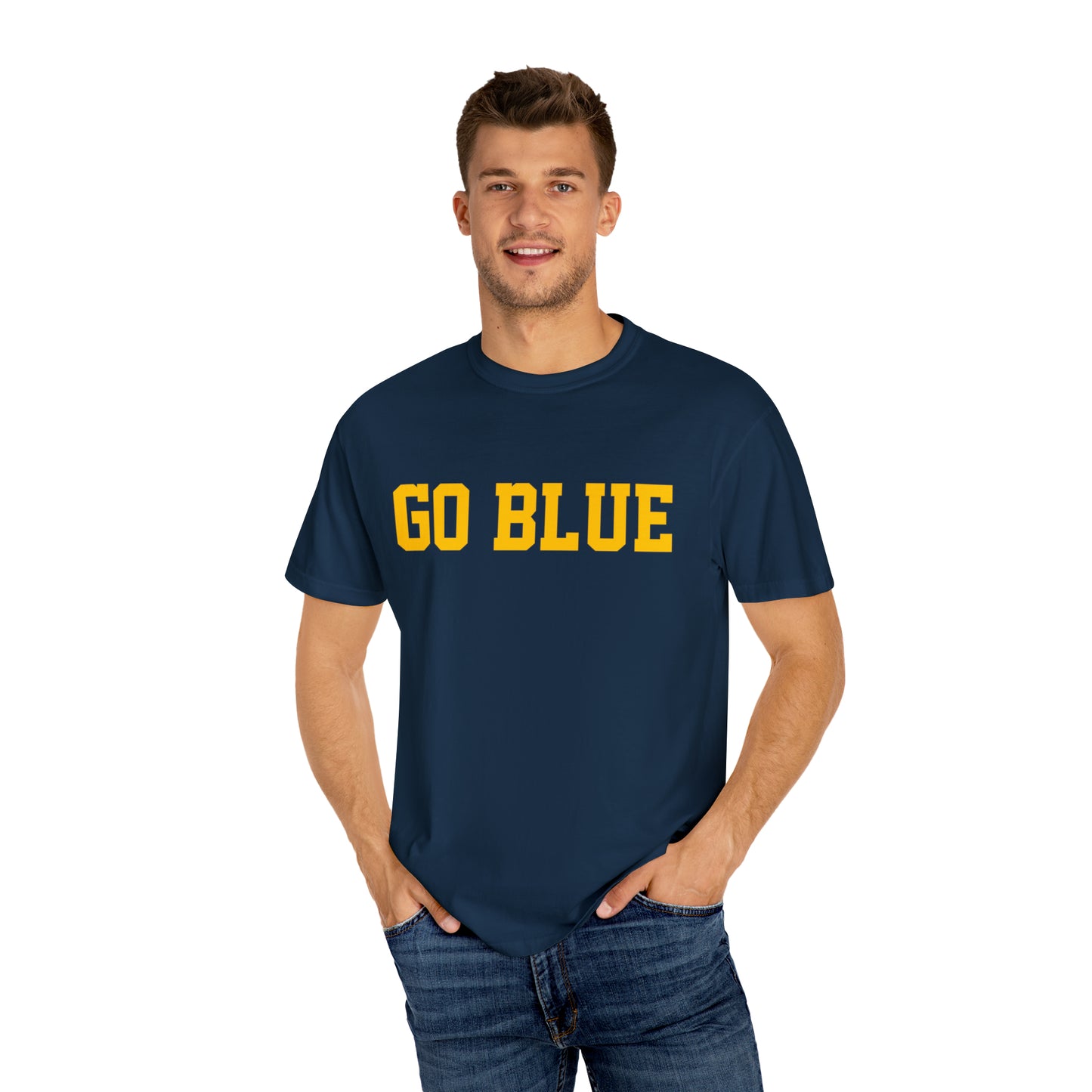 GO BLUE Unisex Garment-Dyed T-shirt