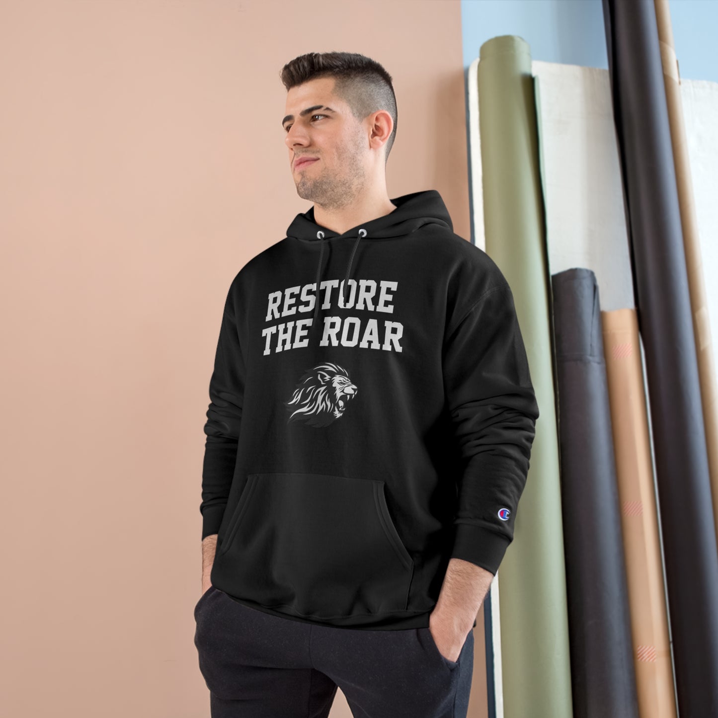 Restore the Roar (Block Font) Champion Hoodie