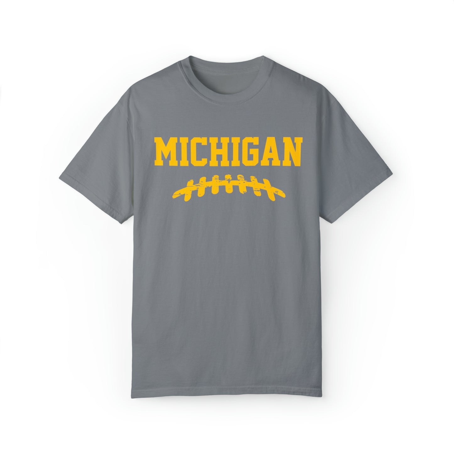 Michigan Laces Unisex Garment-Dyed T-shirt