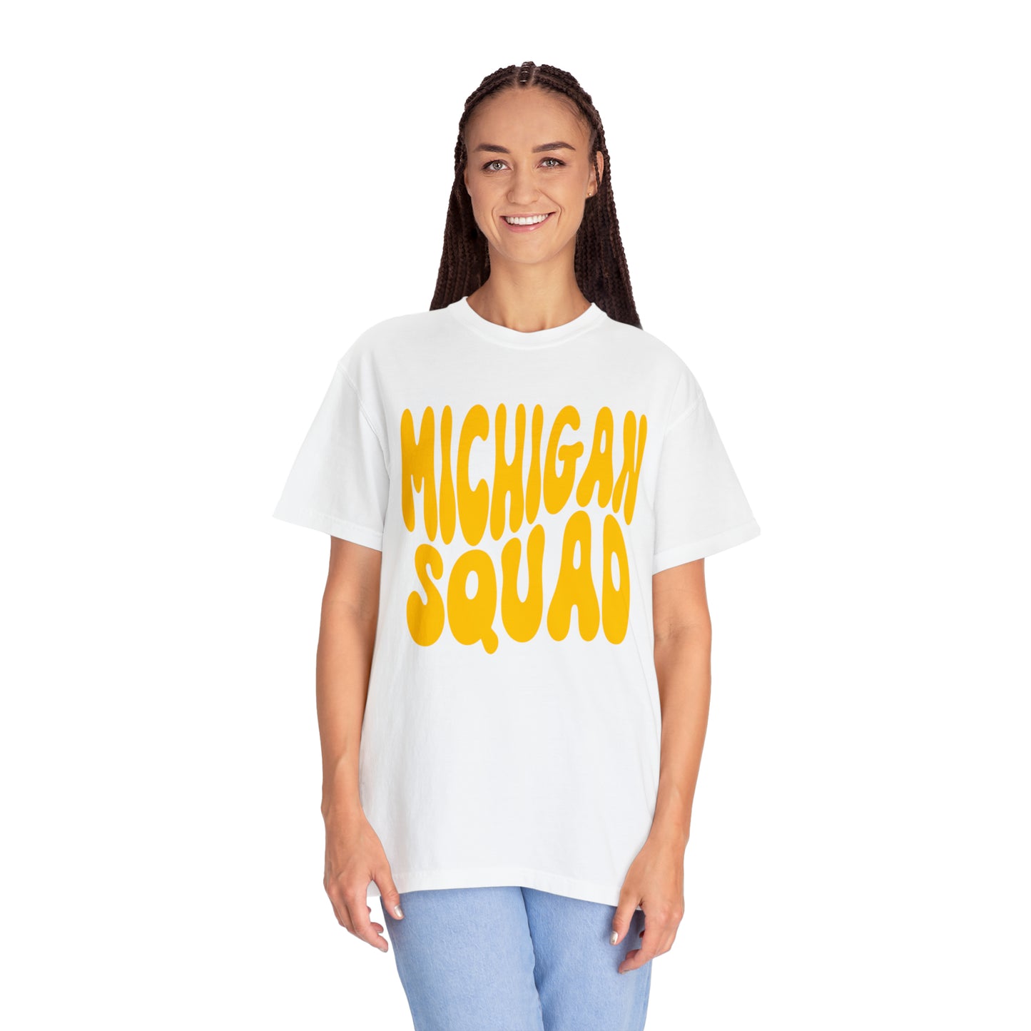 Michigan Squad Maize Unisex Garment-Dyed T-shirt