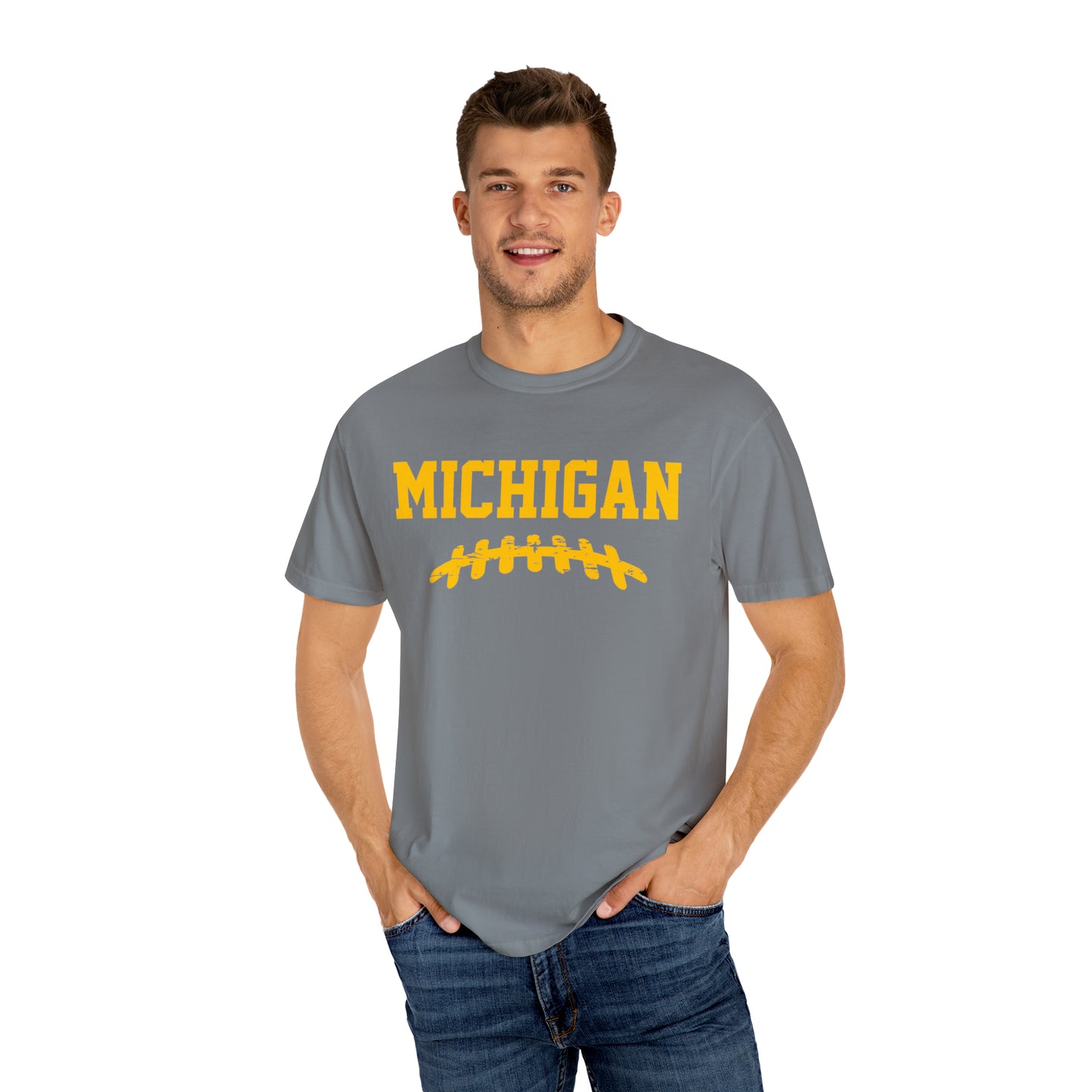 Michigan Laces Unisex Garment-Dyed T-shirt