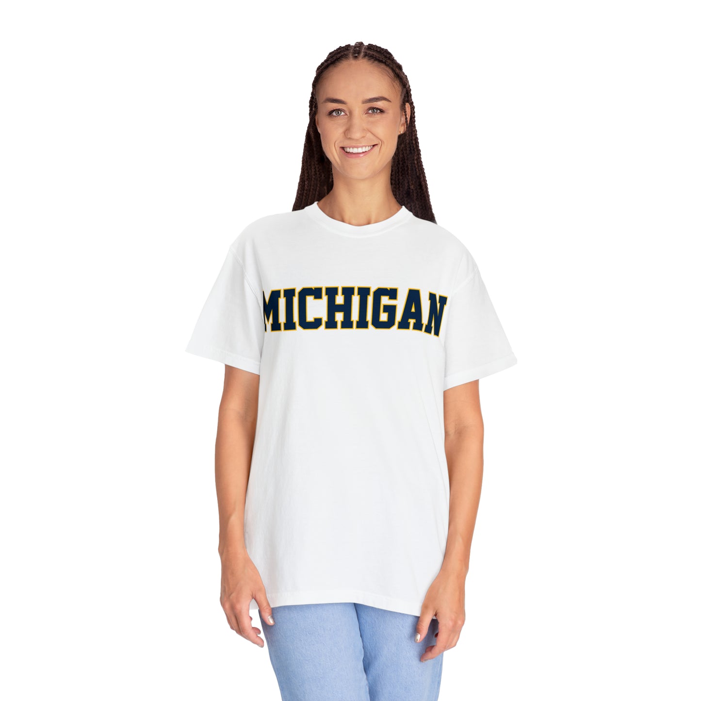 Michigan Tri-Color Unisex Garment-Dyed T-shirt