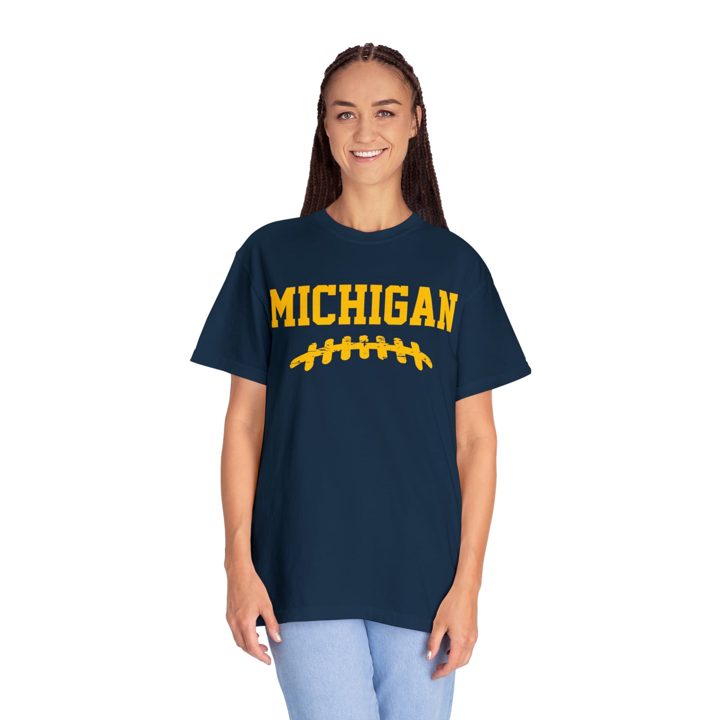 Michigan Laces Unisex Garment-Dyed T-shirt