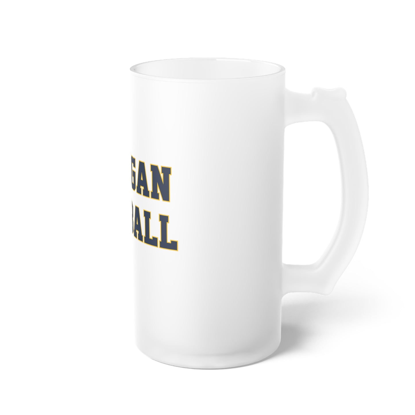 Michigan Football Frosted Glass Beer Mug