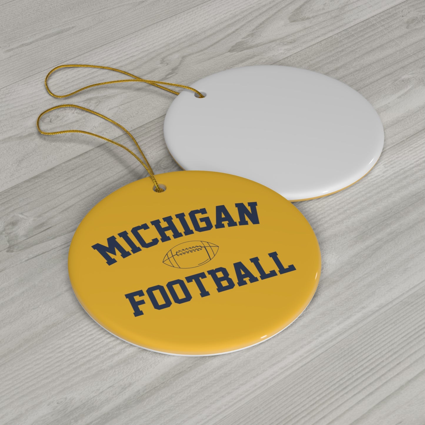 Michigan Football Ceramic Ornament