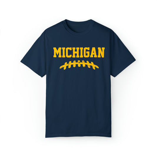 Michigan Laces Unisex Garment-Dyed T-shirt