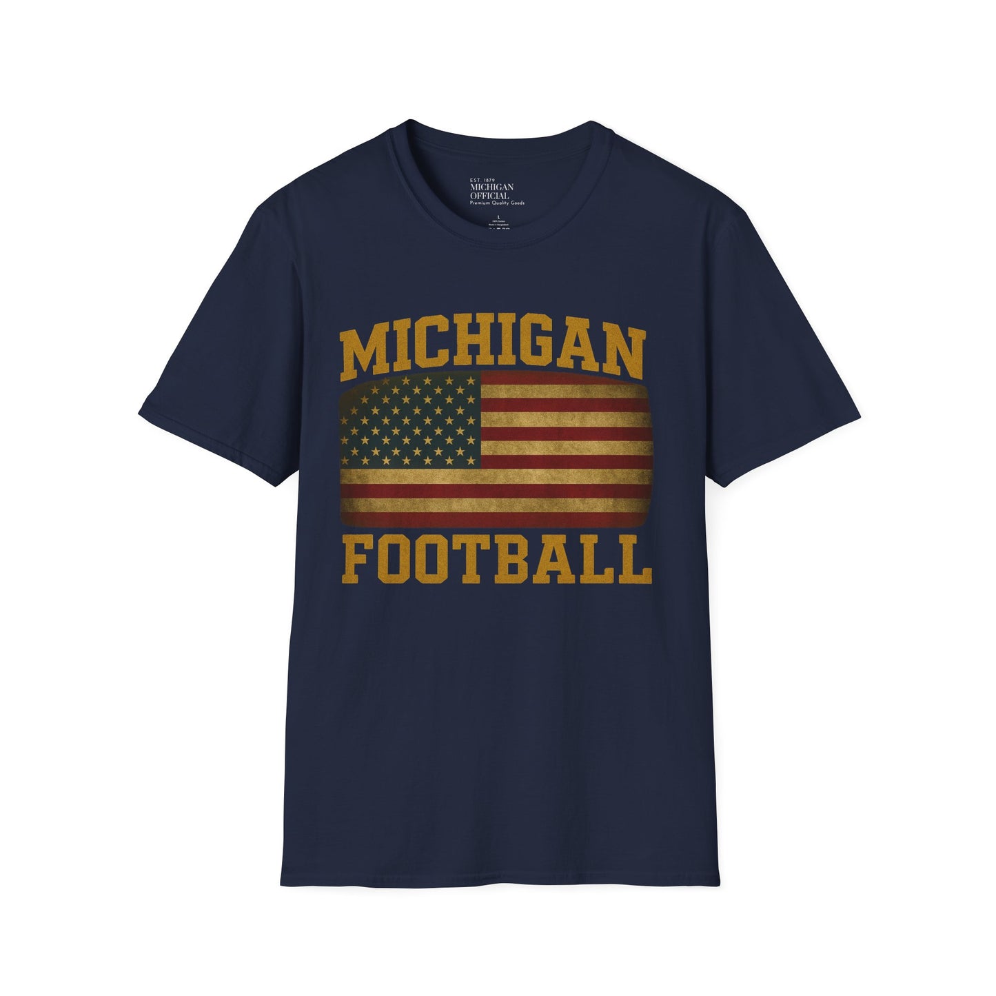 Michigan Football Patriotic Vintage T-Shirt
