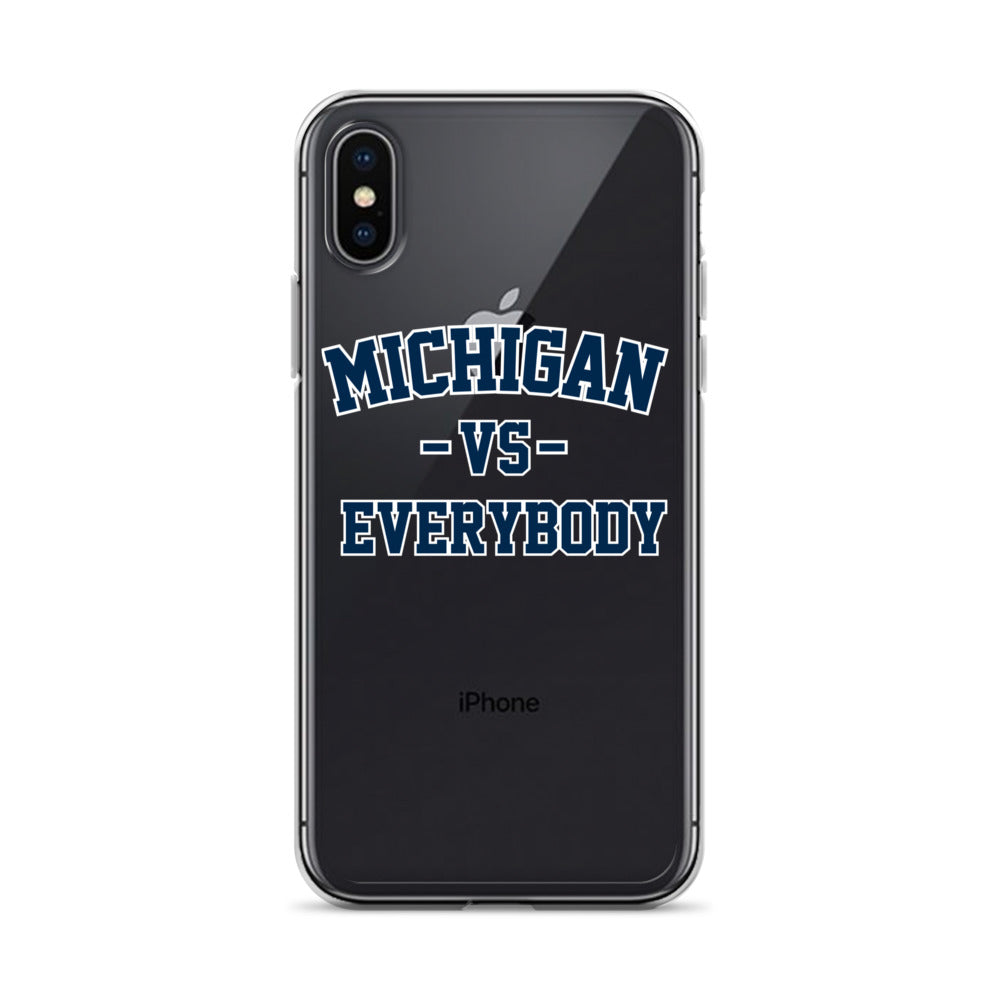 Michigan Vs Everybody Clear Case for iPhone