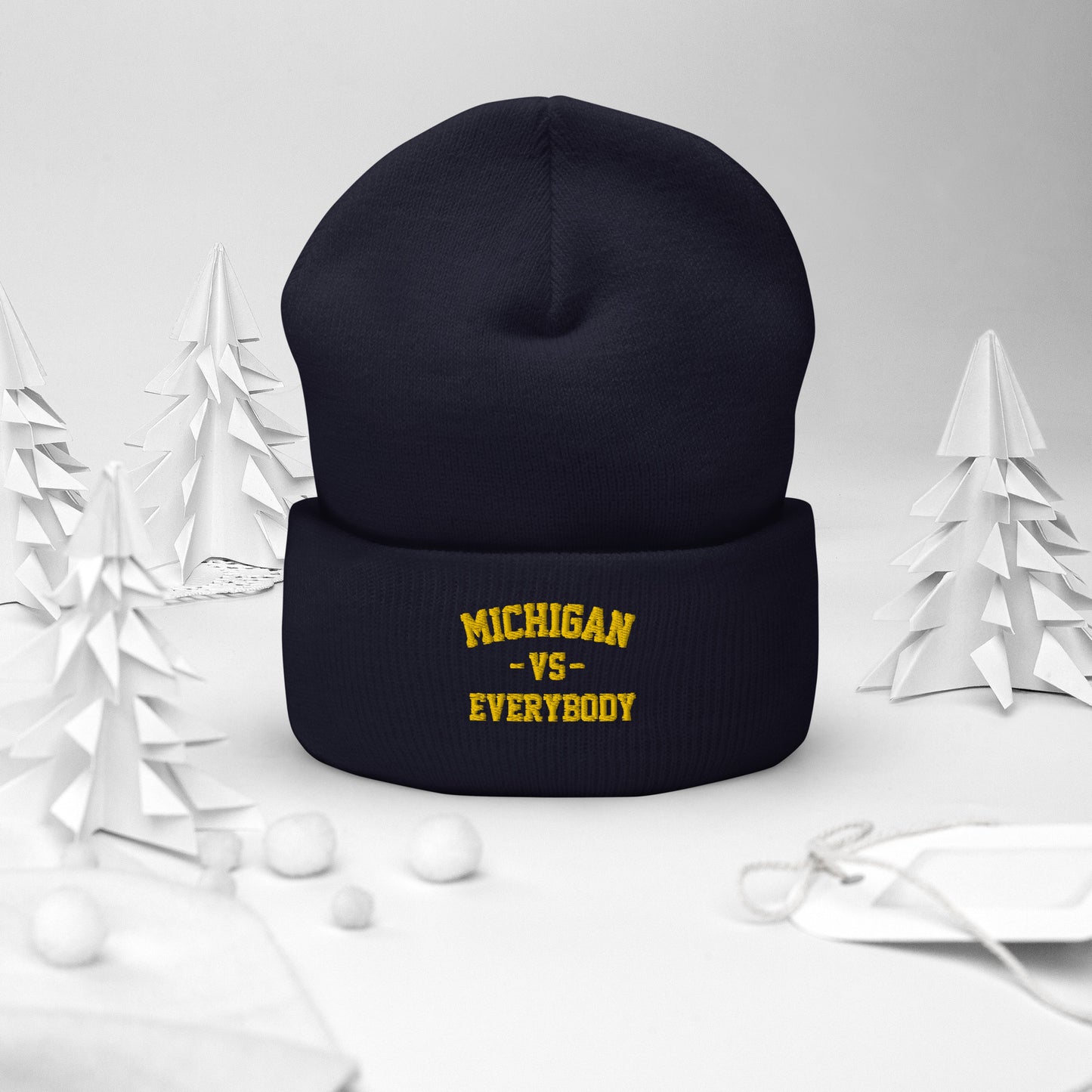 Michigan Vs Everybody Cuffed Beanie