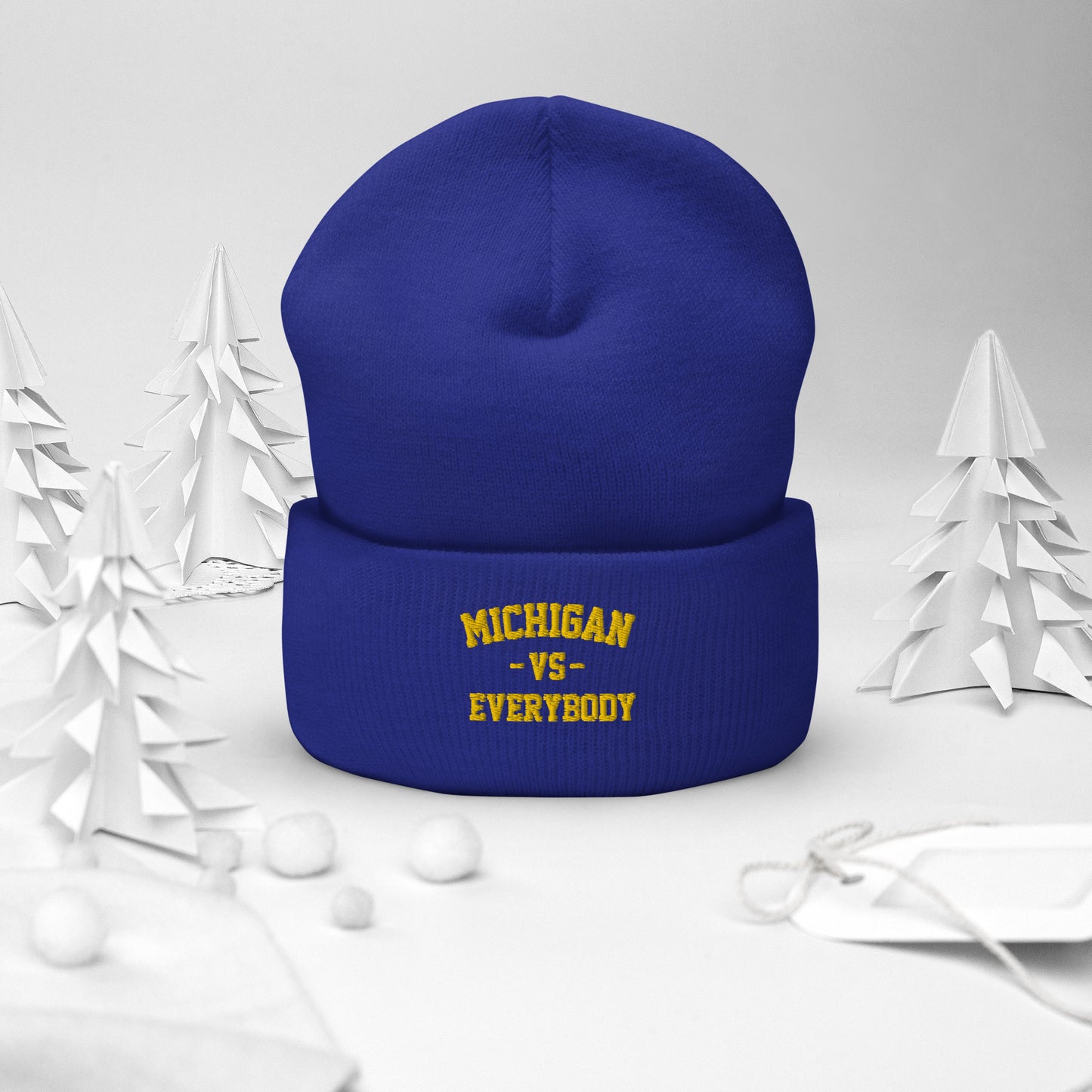 Michigan Vs Everybody Cuffed Beanie