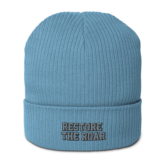 Restore the Roar Organic ribbed beanie