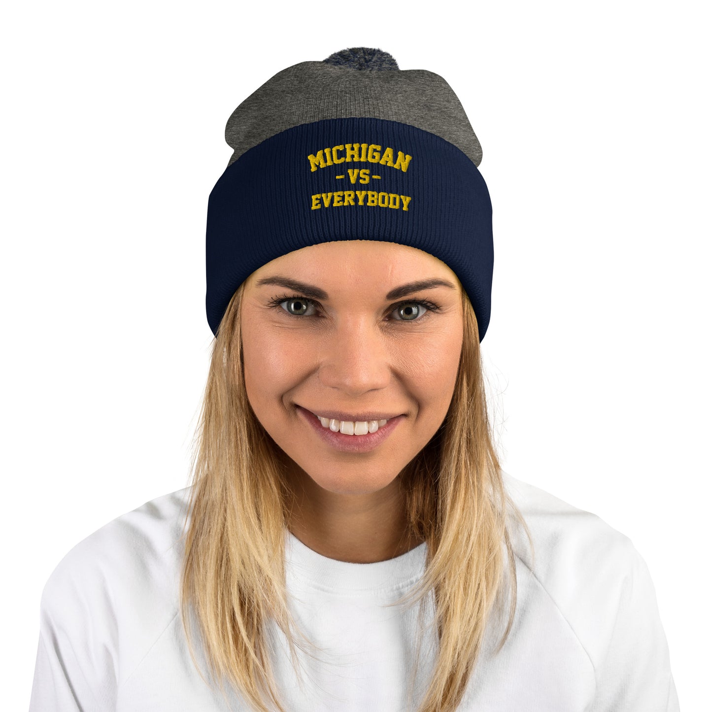 Michigan Vs Everybody Pom-Pom Beanie