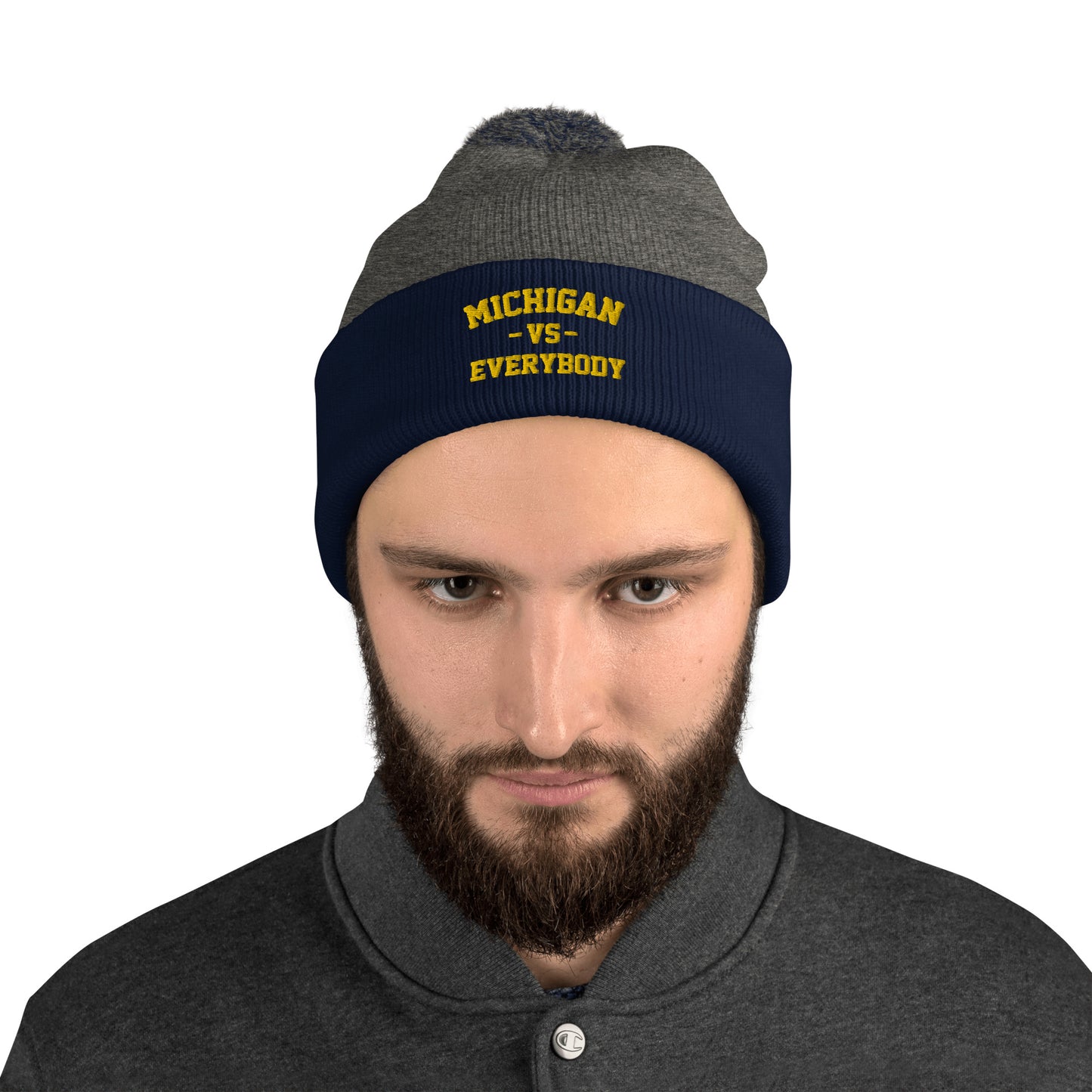 Michigan Vs Everybody Pom-Pom Beanie